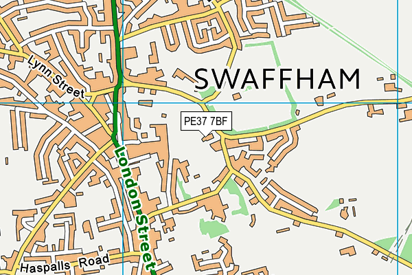 PE37 7BF map - OS VectorMap District (Ordnance Survey) PE37 7BF map - OS VectorMap District (Ordnance Survey)