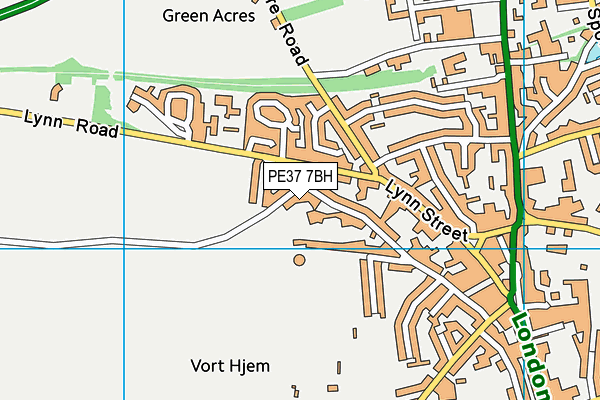 PE37 7BH map - OS VectorMap District (Ordnance Survey) PE37 7BH map - OS VectorMap District (Ordnance Survey)