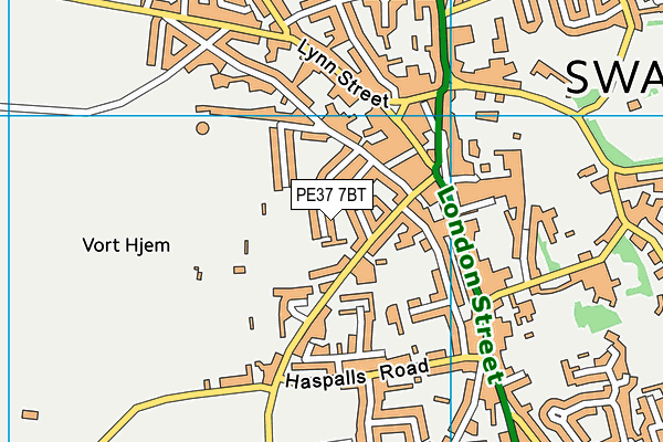 PE37 7BT map - OS VectorMap District (Ordnance Survey) PE37 7BT map - OS VectorMap District (Ordnance Survey)