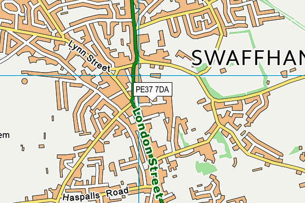 PE37 7DA map - OS VectorMap District (Ordnance Survey)
