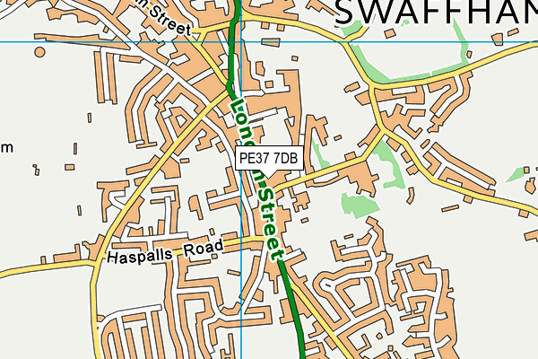 PE37 7DB map - OS VectorMap District (Ordnance Survey) PE37 7DB map - OS VectorMap District (Ordnance Survey)
