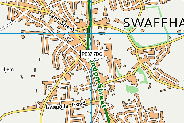 PE37 7DG map - OS VectorMap District (Ordnance Survey)