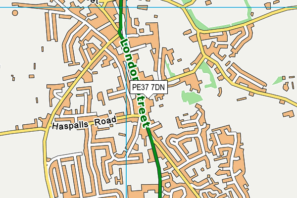 PE37 7DN map - OS VectorMap District (Ordnance Survey) PE37 7DN map - OS VectorMap District (Ordnance Survey)