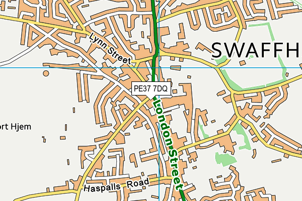 PE37 7DQ map - OS VectorMap District (Ordnance Survey) PE37 7DQ map - OS VectorMap District (Ordnance Survey)
