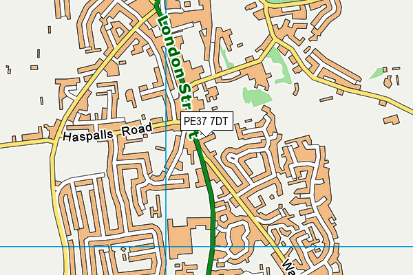 PE37 7DT map - OS VectorMap District (Ordnance Survey) PE37 7DT map - OS VectorMap District (Ordnance Survey)