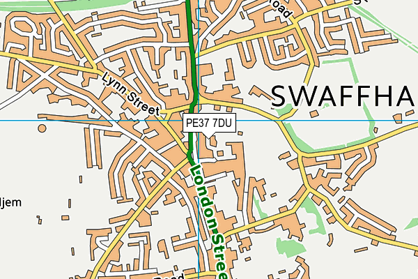 PE37 7DU map - OS VectorMap District (Ordnance Survey)
