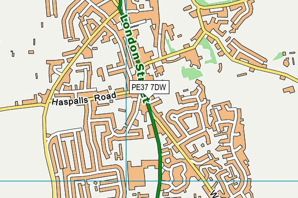 PE37 7DW map - OS VectorMap District (Ordnance Survey) PE37 7DW map - OS VectorMap District (Ordnance Survey)