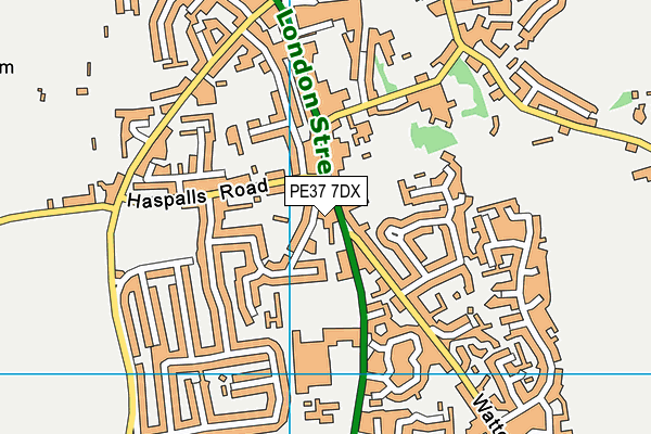 PE37 7DX map - OS VectorMap District (Ordnance Survey) PE37 7DX map - OS VectorMap District (Ordnance Survey)