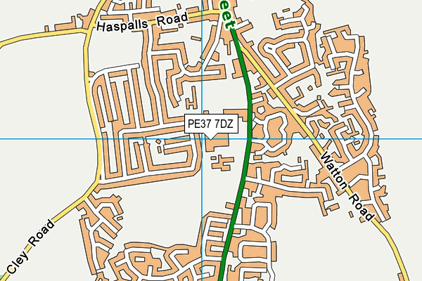 PE37 7DZ map - OS VectorMap District (Ordnance Survey) PE37 7DZ map - OS VectorMap District (Ordnance Survey)