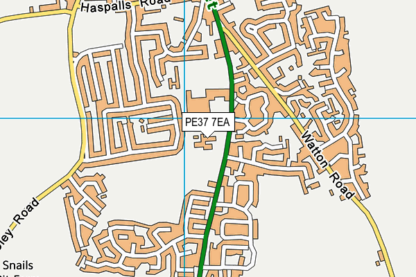 PE37 7EA map - OS VectorMap District (Ordnance Survey) PE37 7EA map - OS VectorMap District (Ordnance Survey)