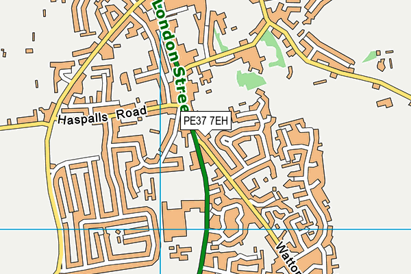 PE37 7EH map - OS VectorMap District (Ordnance Survey) PE37 7EH map - OS VectorMap District (Ordnance Survey)