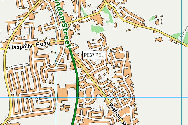 PE37 7EL map - OS VectorMap District (Ordnance Survey) PE37 7EL map - OS VectorMap District (Ordnance Survey)