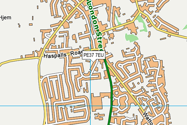 PE37 7EU map - OS VectorMap District (Ordnance Survey) PE37 7EU map - OS VectorMap District (Ordnance Survey)