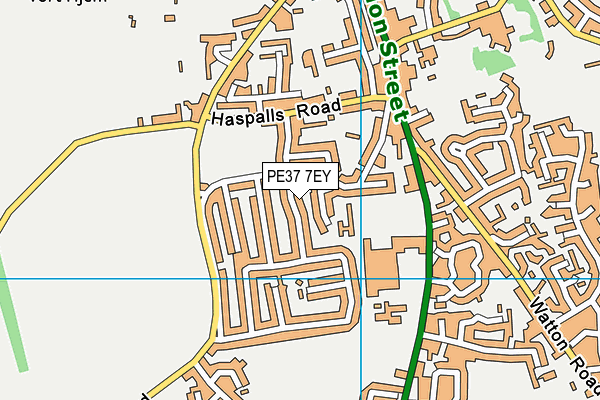 PE37 7EY map - OS VectorMap District (Ordnance Survey) PE37 7EY map - OS VectorMap District (Ordnance Survey)