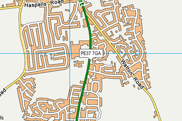 PE37 7GA map - OS VectorMap District (Ordnance Survey) PE37 7GA map - OS VectorMap District (Ordnance Survey)