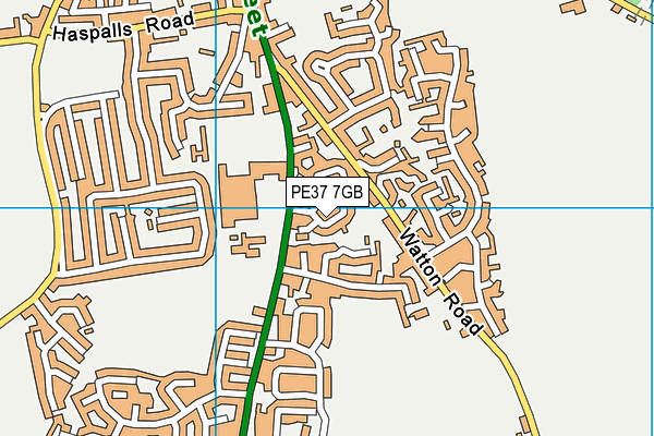 PE37 7GB map - OS VectorMap District (Ordnance Survey) PE37 7GB map - OS VectorMap District (Ordnance Survey)