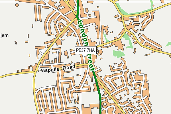 PE37 7HA map - OS VectorMap District (Ordnance Survey)