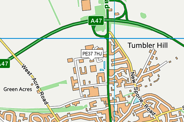 PE37 7HJ map - OS VectorMap District (Ordnance Survey) PE37 7HJ map - OS VectorMap District (Ordnance Survey)