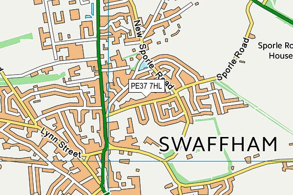 PE37 7HL map - OS VectorMap District (Ordnance Survey)