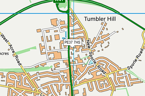PE37 7HS map - OS VectorMap District (Ordnance Survey) PE37 7HS map - OS VectorMap District (Ordnance Survey)