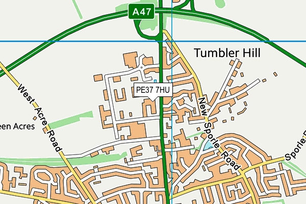 PE37 7HU map - OS VectorMap District (Ordnance Survey) PE37 7HU map - OS VectorMap District (Ordnance Survey)