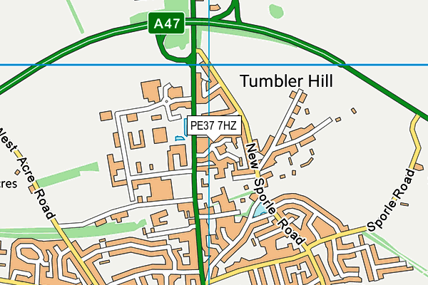 PE37 7HZ map - OS VectorMap District (Ordnance Survey) PE37 7HZ map - OS VectorMap District (Ordnance Survey)