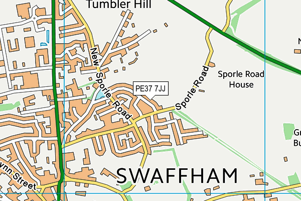 PE37 7JJ map - OS VectorMap District (Ordnance Survey) PE37 7JJ map - OS VectorMap District (Ordnance Survey)
