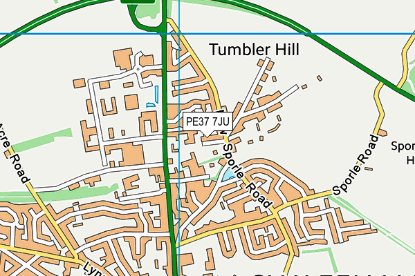 PE37 7JU map - OS VectorMap District (Ordnance Survey) PE37 7JU map - OS VectorMap District (Ordnance Survey)