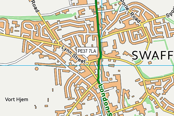 PE37 7LA map - OS VectorMap District (Ordnance Survey) PE37 7LA map - OS VectorMap District (Ordnance Survey)