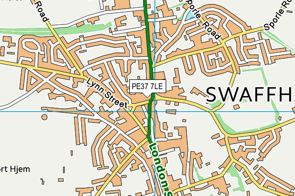 PE37 7LE map - OS VectorMap District (Ordnance Survey) PE37 7LE map - OS VectorMap District (Ordnance Survey)