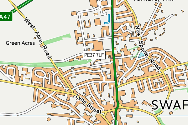 PE37 7LF map - OS VectorMap District (Ordnance Survey) PE37 7LF map - OS VectorMap District (Ordnance Survey)