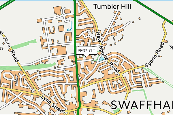 PE37 7LT map - OS VectorMap District (Ordnance Survey) PE37 7LT map - OS VectorMap District (Ordnance Survey)