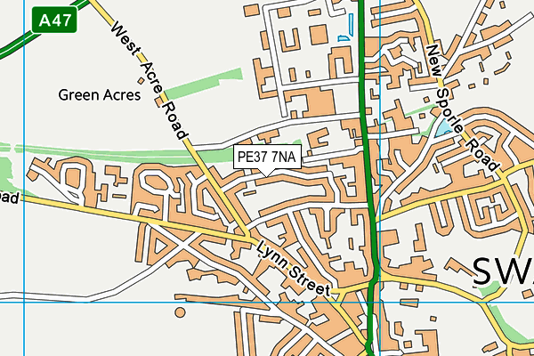 PE37 7NA map - OS VectorMap District (Ordnance Survey) PE37 7NA map - OS VectorMap District (Ordnance Survey)
