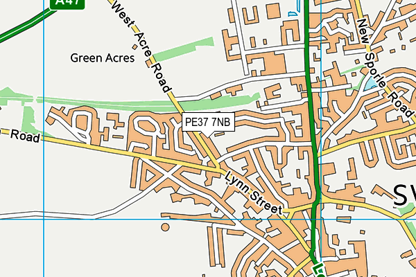 PE37 7NB map - OS VectorMap District (Ordnance Survey) PE37 7NB map - OS VectorMap District (Ordnance Survey)