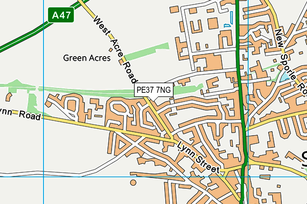 PE37 7NG map - OS VectorMap District (Ordnance Survey) PE37 7NG map - OS VectorMap District (Ordnance Survey)