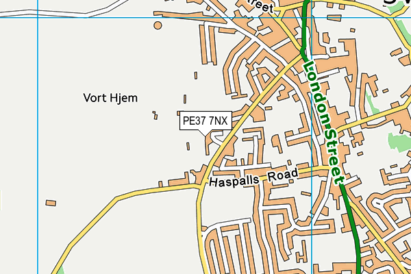 PE37 7NX map - OS VectorMap District (Ordnance Survey) PE37 7NX map - OS VectorMap District (Ordnance Survey)