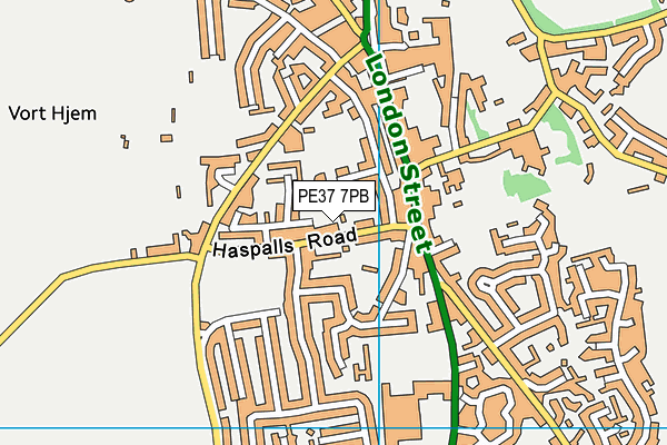 PE37 7PB map - OS VectorMap District (Ordnance Survey) PE37 7PB map - OS VectorMap District (Ordnance Survey)