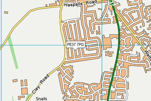 PE37 7PG map - OS VectorMap District (Ordnance Survey) PE37 7PG map - OS VectorMap District (Ordnance Survey)
