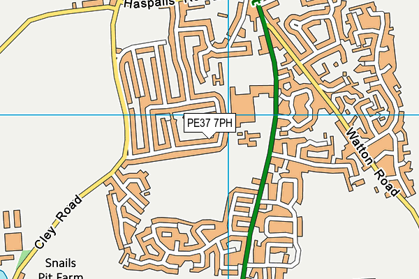 PE37 7PH map - OS VectorMap District (Ordnance Survey) PE37 7PH map - OS VectorMap District (Ordnance Survey)