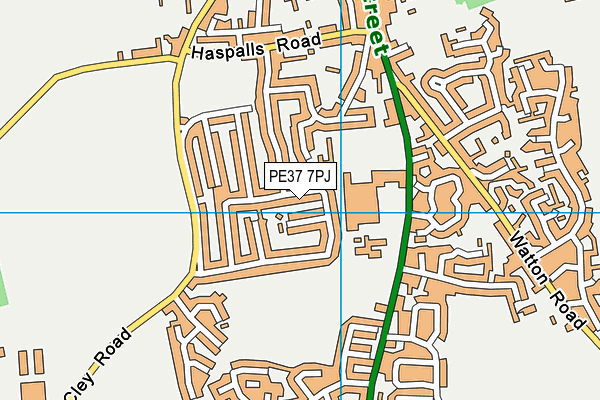 PE37 7PJ map - OS VectorMap District (Ordnance Survey) PE37 7PJ map - OS VectorMap District (Ordnance Survey)