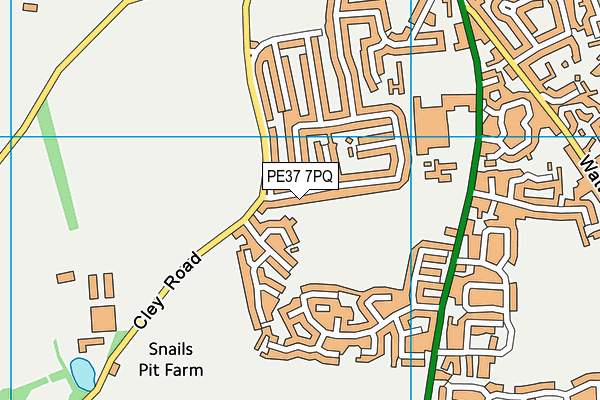 PE37 7PQ map - OS VectorMap District (Ordnance Survey) PE37 7PQ map - OS VectorMap District (Ordnance Survey)