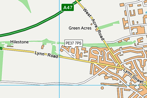PE37 7PS map - OS VectorMap District (Ordnance Survey) PE37 7PS map - OS VectorMap District (Ordnance Survey)