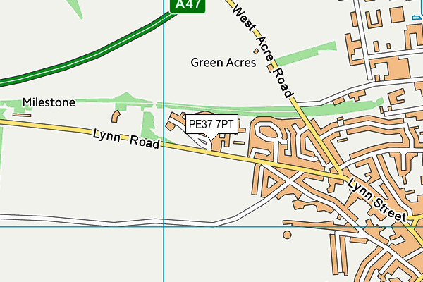 PE37 7PT map - OS VectorMap District (Ordnance Survey) PE37 7PT map - OS VectorMap District (Ordnance Survey)