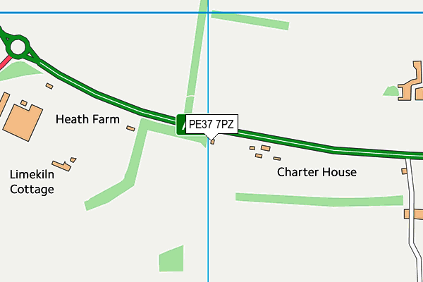 PE37 7PZ map - OS VectorMap District (Ordnance Survey) PE37 7PZ map - OS VectorMap District (Ordnance Survey)