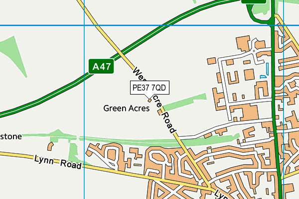 PE37 7QD map - OS VectorMap District (Ordnance Survey) PE37 7QD map - OS VectorMap District (Ordnance Survey)