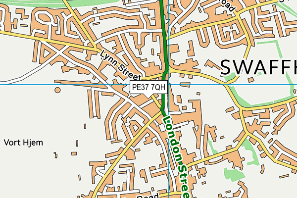 PE37 7QH map - OS VectorMap District (Ordnance Survey) PE37 7QH map - OS VectorMap District (Ordnance Survey)
