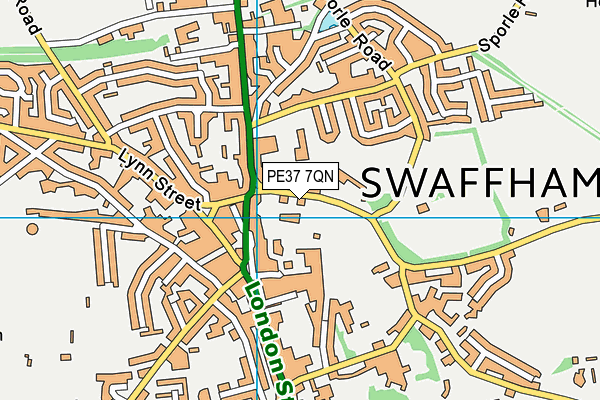 PE37 7QN map - OS VectorMap District (Ordnance Survey) PE37 7QN map - OS VectorMap District (Ordnance Survey)