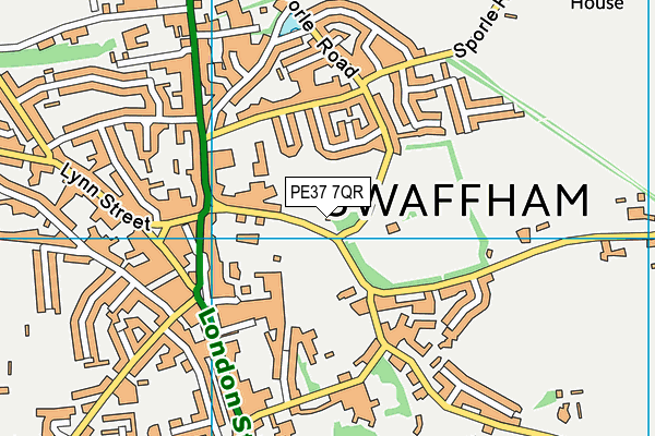PE37 7QR map - OS VectorMap District (Ordnance Survey) PE37 7QR map - OS VectorMap District (Ordnance Survey)