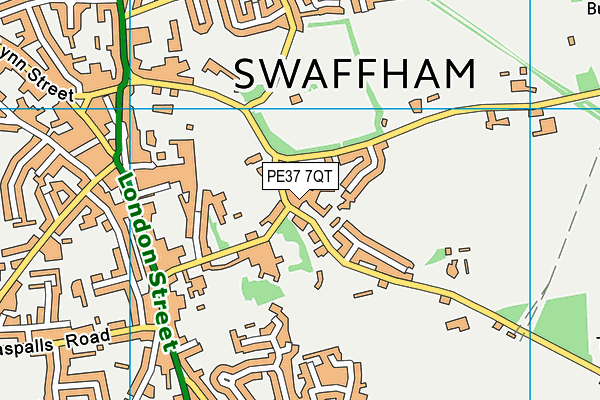 PE37 7QT map - OS VectorMap District (Ordnance Survey) PE37 7QT map - OS VectorMap District (Ordnance Survey)