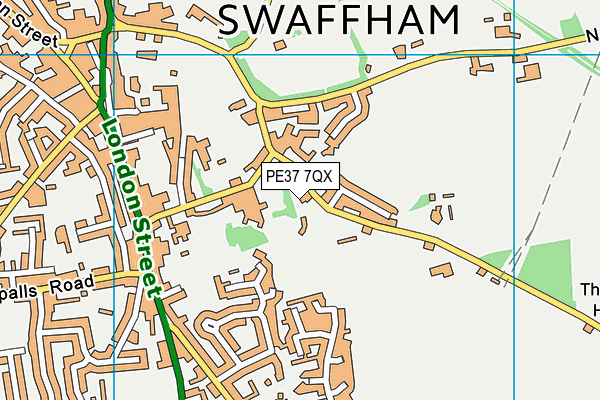 PE37 7QX map - OS VectorMap District (Ordnance Survey) PE37 7QX map - OS VectorMap District (Ordnance Survey)